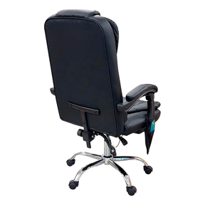 Silla De Oficina Masajeador Presidencial Stephan - Desillas Color Negro.