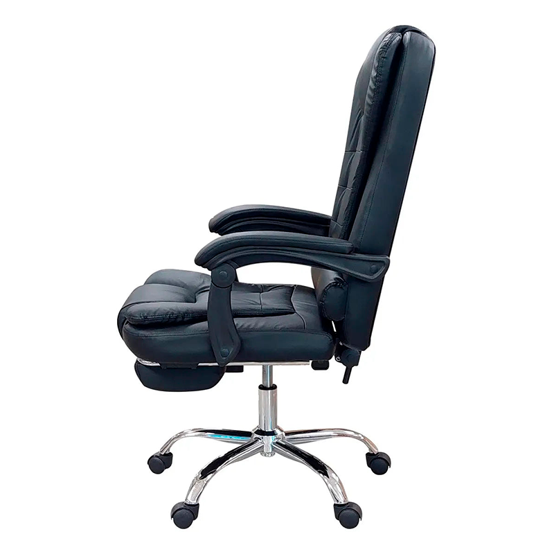Silla De Oficina Masajeador Presidencial Stephan - Desillas Color Negro -
