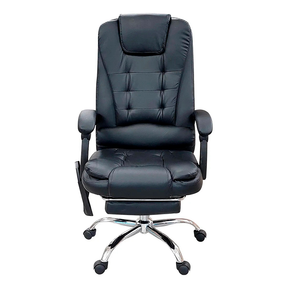 Silla De Oficina Masajeador Presidencial Stephan - Desillas Color Negro.
