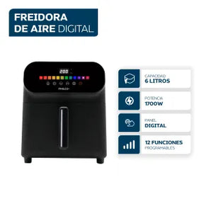 (Promoción de cumpleaños 🔥) Freidora De Aire Digital 6L Philco FR256PHP