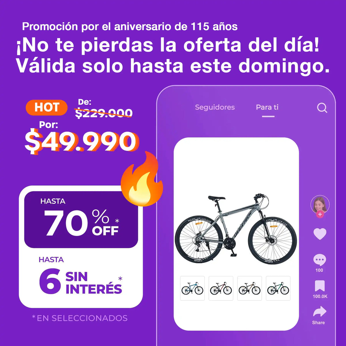 (Promoción de cumpleaños 🔥) Bicicleta de Montaña Overtech R29 Q5 21v Freno de disco Shimano 12x