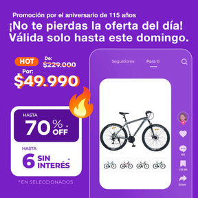(Promoción de cumpleaños 🔥) Bicicleta de Montaña Overtech R29 Q5 21v Freno de disco Shimano 12x