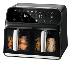 - Freidora de Aire Novohome Digital 8Lts Doble Canastos 4+4 1700W NH-AF DUAL 100W