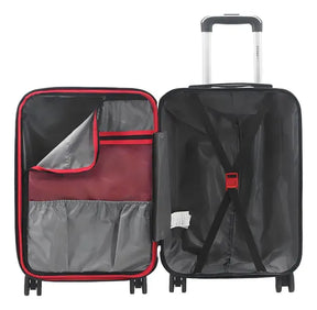 Valija Rigida Chica Carry On 20 De Cabina Unicross 4 Ruedas 360 Color Gris