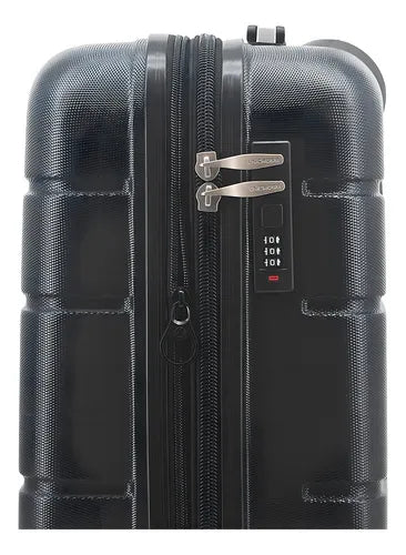Valija Rigida Chica Carry On 20 De Cabina Unicross 4 Ruedas 360 Color Gris