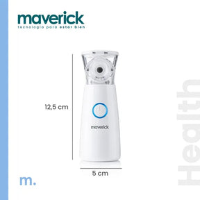(Promoción 🔥) Nebulizador Maverick Mesh Ultrasónico Portátil Inalámbrico A Pilas y USB Liviano Compacto 2 Mascarillas Adulto/Niño