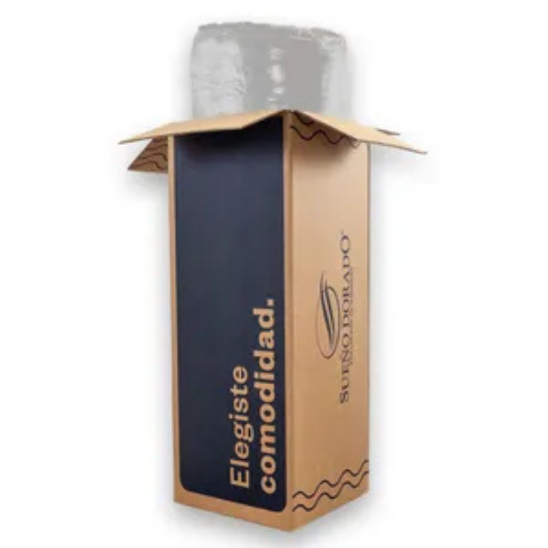 (Promoción 🔥) Colchón en Caja Sueño Dorado Box ROLO 1 Plaza 80x190 Espuma Alta Densidad