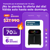 (Promoción de cumpleaños 🔥) Freidora De Aire Digital 6L Philco FR256PHP