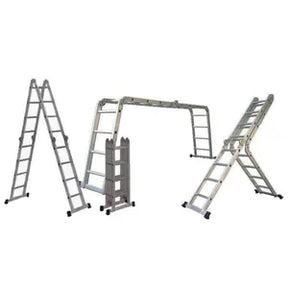 Escalera de Aluminio 4x4 Articulada 16 Escalones Garden Life TE1700 Multipropósito