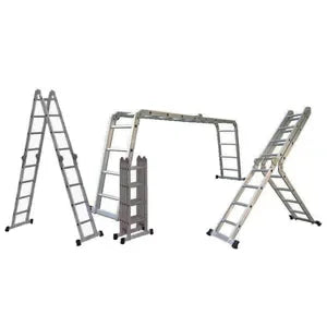 Escalera de Aluminio 4x4 Articulada 16 Escalones Garden Life TE1700 Multipropósito