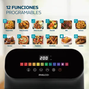 (Promoción de cumpleaños 🔥) Freidora De Aire Digital 6L Philco FR256PHP