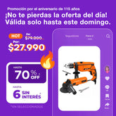 Amoladora Angular + Taladro Percutor Daewoo 750w Combo Pack